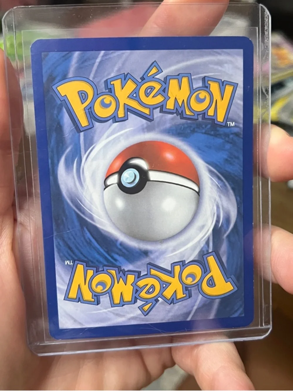 Pokemon Lombre Holographic Trading Card - Blue/Green/Yellow